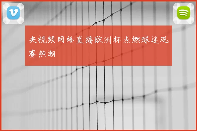 央视频网络直播欧洲杯点燃球迷观赛热潮
