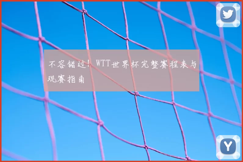 不容错过!WTT世界杯完整赛程表与观赛指南
